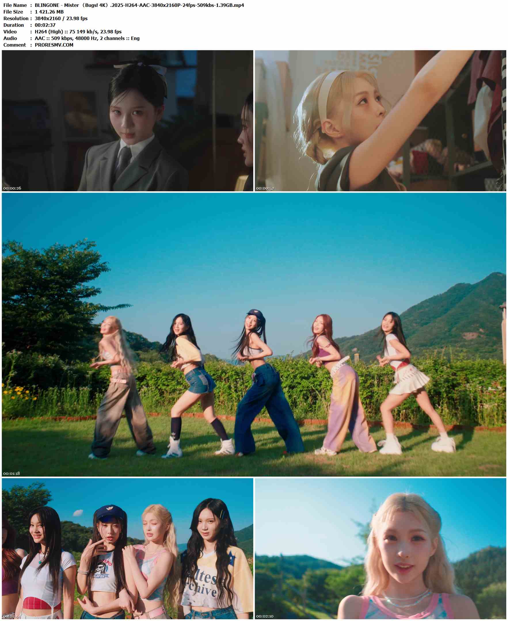 BLINGONE - Mister （Bugs! 4K）.2025-H264-AAC-3840x2160P-24fps-509kbs-1.39GB官方MV_高清MV